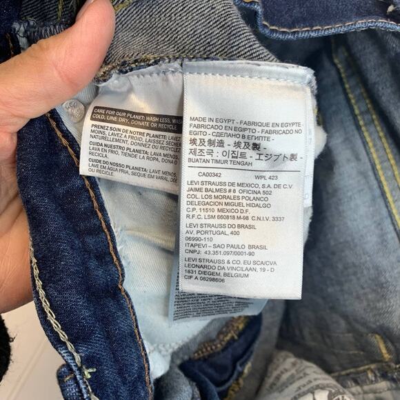 Levi's 569 Dark Fit Bermuda Jean Shorts Sz 29 - Picture 5 of 5